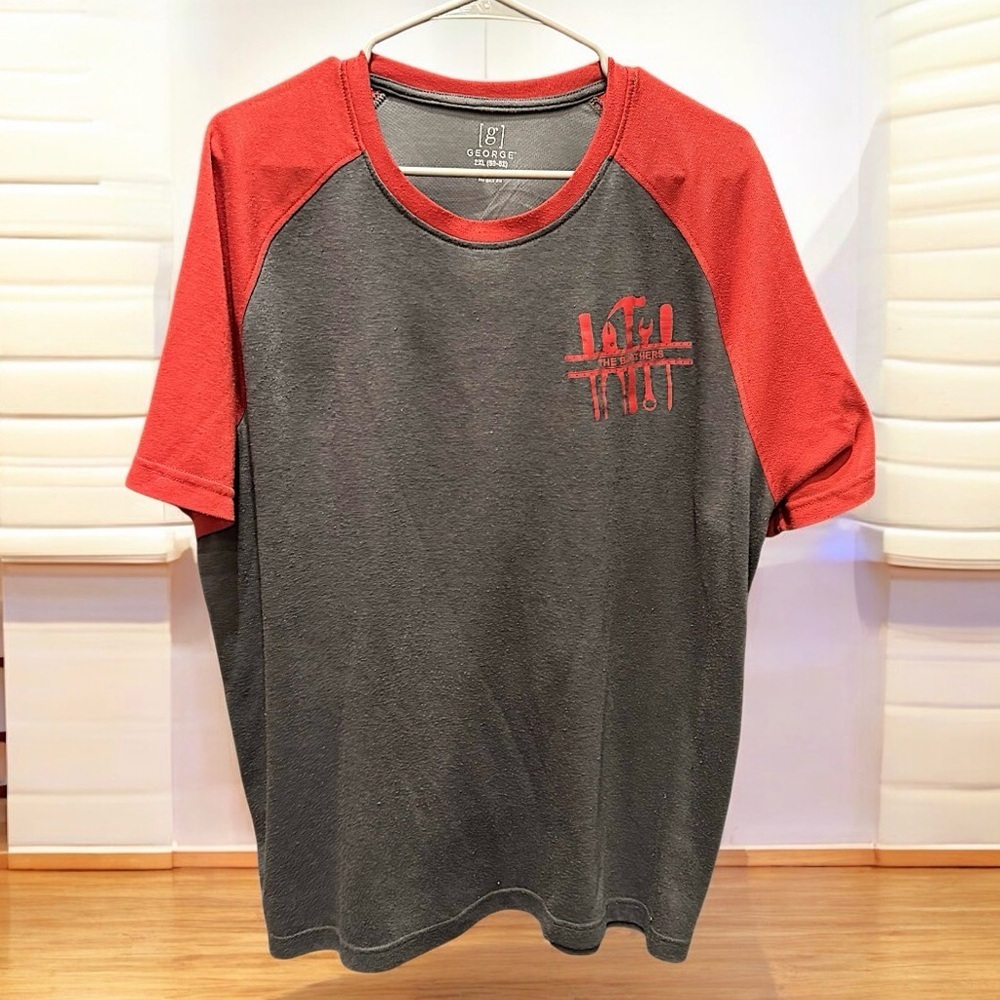 George Red and Gray Short Sleeve Tee graphic 2XL